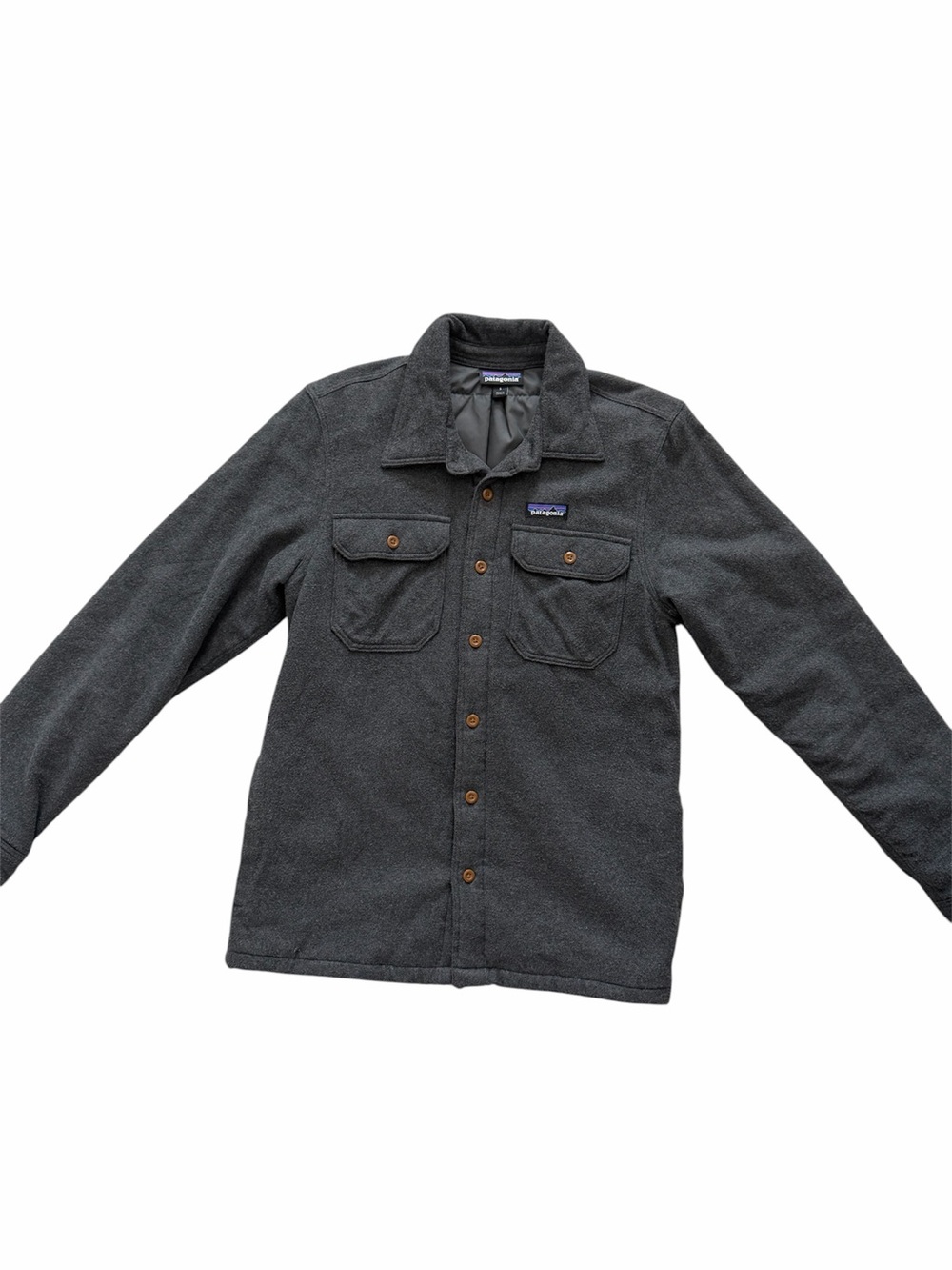 Patagonia Men’s Insulated Fjord Flannel Jacket Forge Grey